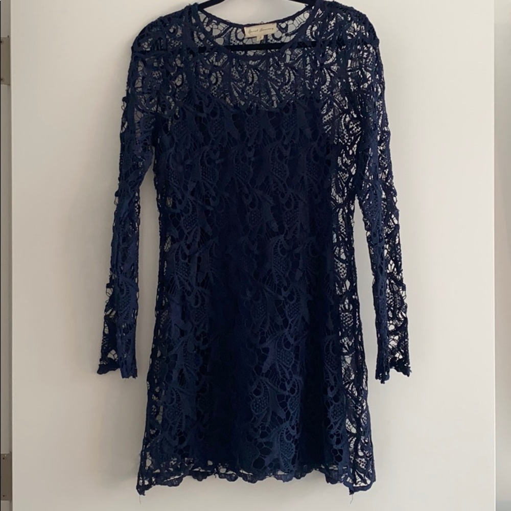 Navy lace dress